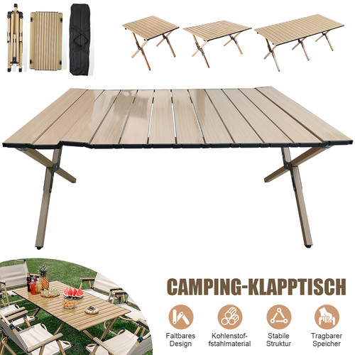 Folding camping table - folding, with