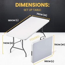 6ft Heavy-Duty Folding Table